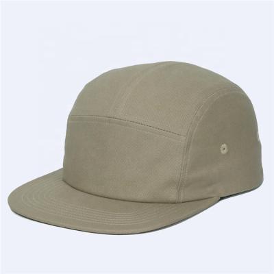 China COMMON Outstanding Custom Hip Hop 5 Panel Pattern Camp Hat Plain Cotton Twill Hat for sale