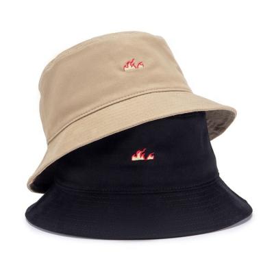 China High Quality Sun Protection Flat Embroidered Logo Designer Fisherman Cotton Bucket Hat for sale