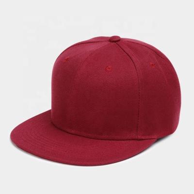 China JOINT Plain Brim Baseball Snapback Hat Wholesale White Flat Snapback Hats for sale