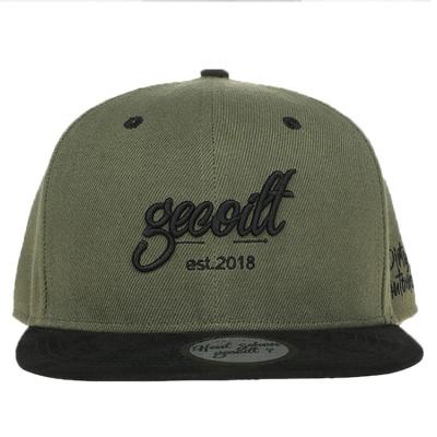 China Custom Army Green JOINT Logo Brand Snapback Cap With Label Sticker Embroidery Snapback Hat for sale