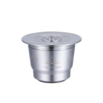 China Viable Nespresso Stainless Steel Reusable Espresso Coffee Pods Refillable Capsules With Coffee for sale