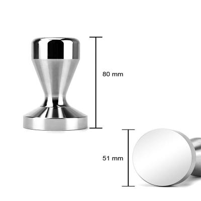 China Sustainable 304 Stainless Steel 51mm Bartender Coffee Powder Hammer Accessories Tamper Calibrated for sale