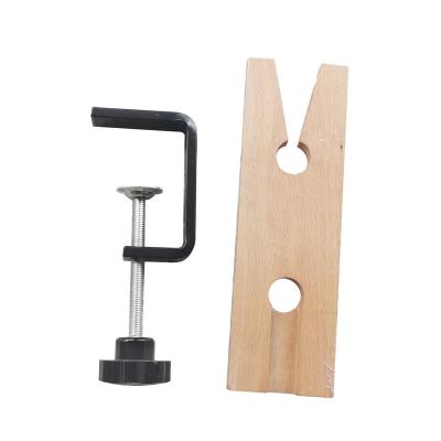 China Jewelry Durable Metallurgical Workbench Wooden Table Clip No Punch Table Top Clamping Iron Clip Gold Mold Socket Punch Wood Tool for sale