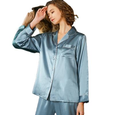 China QUICK DRY Silk Pajamas Suit Women's Spring and Autumn Home Clothes for sale