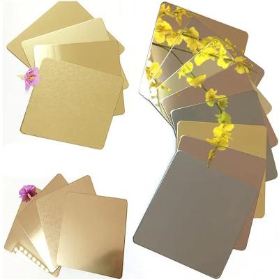 China Decoration Factory Supply Finish Polished 304 Stainless Steel Decorative Sheet Color Plate for sale