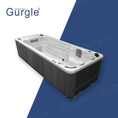 China 5.8 Meters Luxury Massage Spa Tub Outdoor Endless Pool Bath Hot Tub Spa Bathtubs Balboa Whirlpools Bath Freestanding Spa Pool for sale