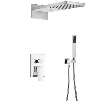 China With sliding bar guzzle good quality chrome plated bathroom rainshower sets on sale for sale