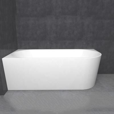 China Luxury Freestanding Single Corner Indoor Deep Acrylic Bathtubs White Material Eco - Friendly for sale