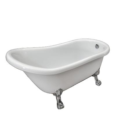 China Appearance 4 Elegant Legs Claw Free Foot Portable Soaking Acrylic Bathtub for sale