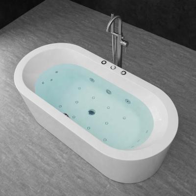 China Hot Selling Freestanding Hydro Massage Whirlpool Spa Hot Tub Whirlpool Acrylic Freestanding Pool Jets Massage Bathtubs for sale