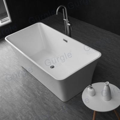 China Most Economical Single Freestanding Tub Stand Relaxing White Soaking Bathtubs for sale