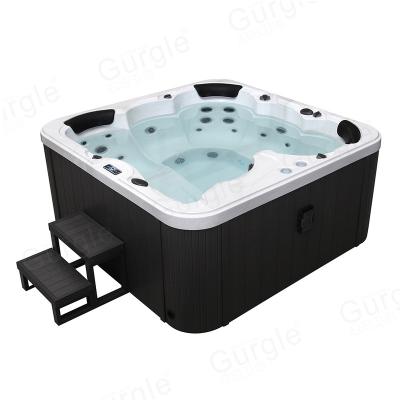 China Gurgling hot sale hot tubs spa tubs 5 person modern square classic balboa outdoor hot tub for sale