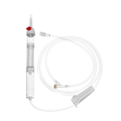 中国 Medical Consumables Disposable Blood Transfusion Set With Long Chamber 販売のため