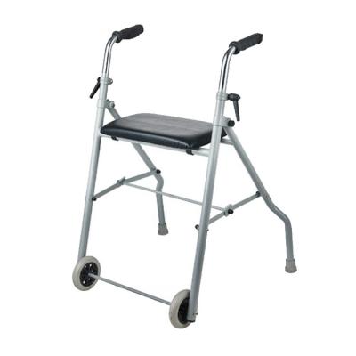 中国 2 Wheels Aluminum Medical Folding Rollator Walker With Seat 販売のため