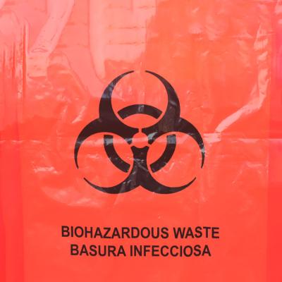 China Biohazard Disposal Bags Medical Biohazard Red Transport Bag zu verkaufen