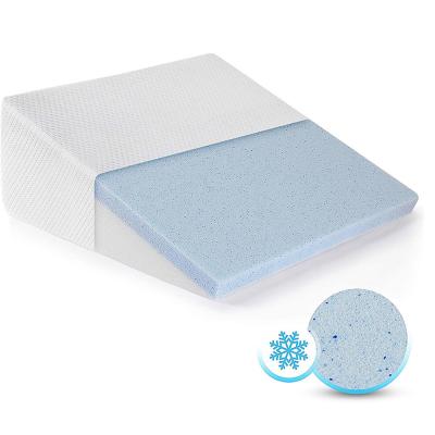 중국 Cooling Gel Bed Wedge Pillow Memory Foam For Sleeping And Reading 판매용