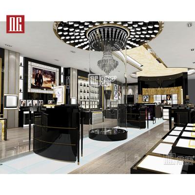 China Luxury Jewelry Display Wall Glass Display Showcase Duty Free Shop Furniture For Perfum Duty Free Shop Perfume Prices for sale