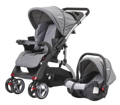 China Purpose Multifunctional Baby Stroller 3 in 1 with Car Seat Baby Cradle Folding Baby Carriage Prams for Newborns for sale