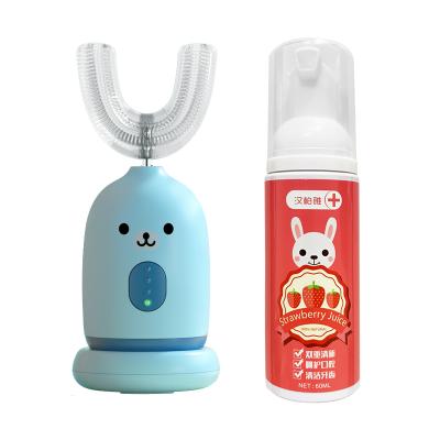 China New Design Durable Cartoon Two Sizes Baby Electric Toothbrush U Shaped For Different Ages Baby for sale