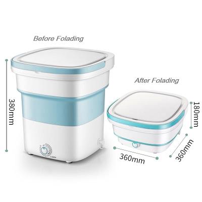 China Hot Selling Portable 2kg Mini Folding Foldable Clothes Automatic Washing Machine For Baby Use for sale