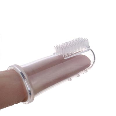 China High Quality Transparent Baby Finger Toothbrush Silicone Soft Finger Training Toothbrush For Baby for sale