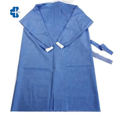 China Level 1-3 Coating Hotel /Hospital /Laboratory Painting and Industry Knit Cuffs SMS Nonwoven Primary Disposable Isolation Gown for sale