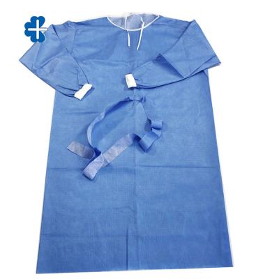 China Industry High Quality Premium Quality PP+PE/SMS Hospital Grade PP+PE/SMS Isolation Liner Hotel /Painting/Laboratory Medical Gown for sale