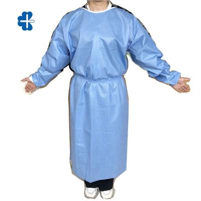 China Hotel /Hospital /Laboratory Painting And Industry SMS Liner Blue Nonwoven Fabric By Professional And Serious Disposable Isolation Gown for sale