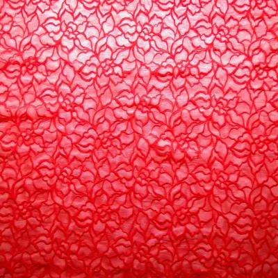 China Sustainable Hot Strong Voile Stretch 120 Cm Red Lace Fabric for sale