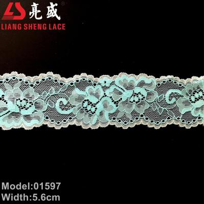 China Wholesale Price New Product Wholesale Price Wedding Bridal Spandex Flower Elastic Nylon Stretch Lace Trim Fabric For Clothing for sale