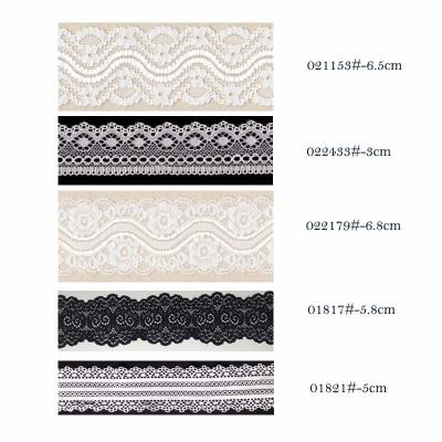 China Liangsheng Viable 10 Years Factory New Design High Quality French Elastic Lace Trim For Dress And Lingerie for sale