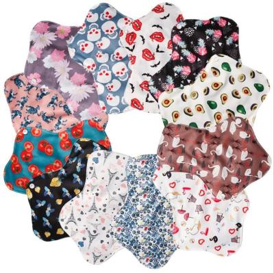 China Super Bamboo Reusable Menstrual Sanitary Ladies Pads Absorbent Washable Pads Menstrual Sanitary Pads for sale