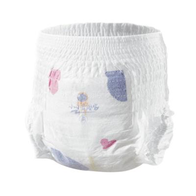 China Hot Selling Printed Pull Up Baby Diaper Pants With High Quality, 100% Cotton White Baby Diapers Low Price for sale