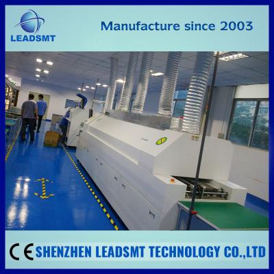 China leadsmt smt reflow oven model rf8810 reflow soldering machine with mesh and rail for sale