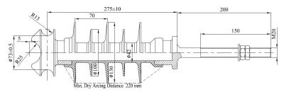 China Composite Polymer Pin Type Insulators for sale