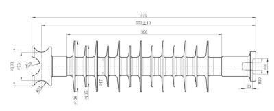 China Composite Line Pin Insulator    FPW-52/12.5(H=550)    Groove&Pin    From a ISO company for sale