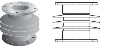 China 25kV Composite Suspension Insulator 5kN With Top And Bottom Flanges for sale