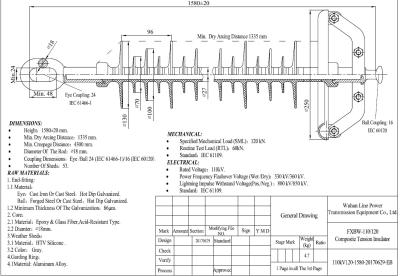 China 110KV Composite Tension Insulator With Ball-Eye, Used In Transmission Line for sale