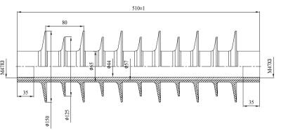 China 35kV Composite Suspension Insulator For Medium Voltage Transmission Lines for sale