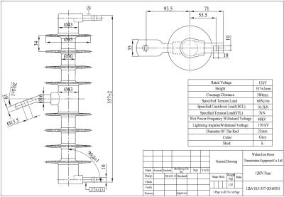 China 12KV 10.5kN Composite Polymer Fuse Cutout , Power Line Fuse Cutout 8 Sheds for sale