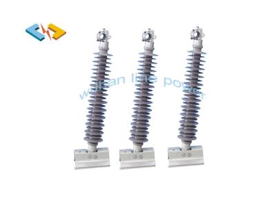 China 138kV Composite Line Post Insulator 6kN With Two Holes Blade And Round Base for sale