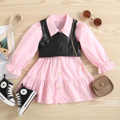 China Breathable Wholesale Babies Denim Short Sleeve Cute Summer Dress for sale