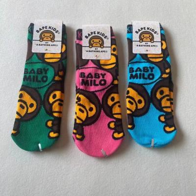 China Cute Cheap Price Baby Kid Fashion Breathable Knitting Blue Yellow Animal Pattern Nylon Bamboo Summer Slipper Ankle Cozy Crew Socks for sale