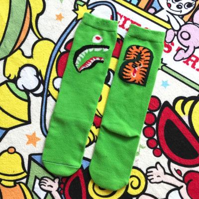 China Breathable Kids Cotton Winter Crew Socks With Tape Novelty Logo Letter Custom Socks For Kids for sale