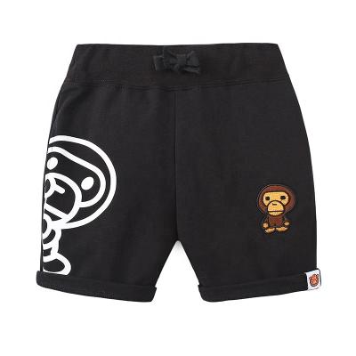 China Children's clothing boys and girls cartoon monkey back pocket banana breathable casual shorts 2021 spring and summer models for sale