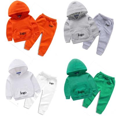 China Casual Colorful Kids Clothes Autumn Long Sleeve Cotton Hooded Pullover Kids Outfits Tracksuit Toddler Wears Toddler Boy Sweatsuit for sale