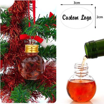 China Custom Traditional Christmast Ornament Hanging Decoration Liquor Ball Christmas Baubles Gift Christmas Tree Hanging Decor Pendant Juice Wine Drink Bottle Xmas for sale