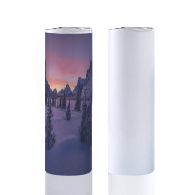 China Customized Viable Logo Sublimation Tumbler 10OZ 20OZ Double Wall Insulated Skinny Tumblers With Lid for sale