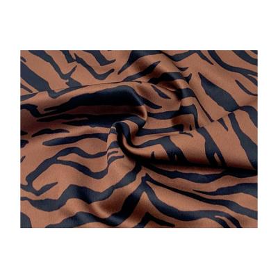 China 2022 New Arrival Memory Woven Matte Twisted Satin Fabric 100% Polyester Fabric Printed Custom for sale