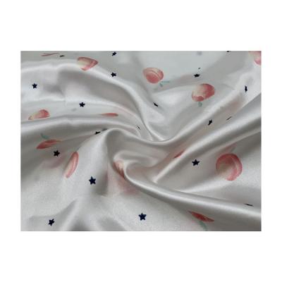 China 2022 New Arrival Memory Woven Matte Twisted Satin Fabric 100% Polyester Fabric Printed Custom for sale